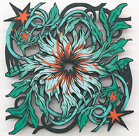 Mixed media artwork by Angie Jerez available from ABV Gallery in Atlanta, Georgia, April 2025, 041425
