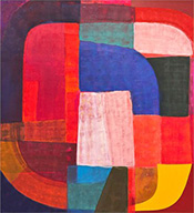 Abstract painting by Anna Kunz available from Galleri Urbane in Dallas, Texas, May 2025, 030825