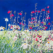 Mixed media oil on canvas artwork by Isca Greenfield-Sanders available from Berggruen Gallery in San Francisco, June 2025, 042925